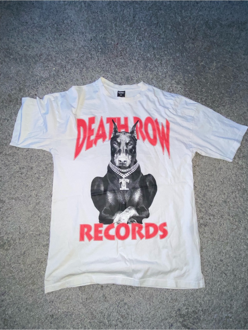 Zumiez White Tee with Red Death Row Graphic